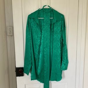 Green shirt dress